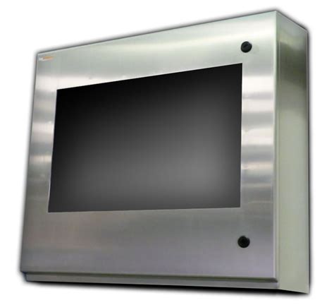 stainless steel enclosure with touch screen|NEMA 4X Touch Screen Monitor Enclosure .